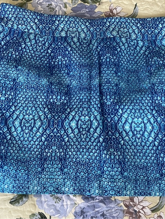 Dfa New York Dresses & Skirts - Vibrant Blue Snake-Print Mini Skirt